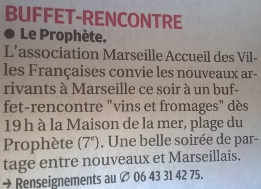 accueil et rencontres marseille